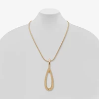 Worthington Gold Tone Womens 32 Inch Pendant Necklace