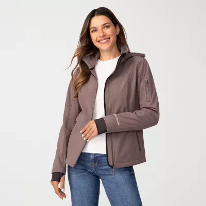Free Country Womens Water Resistant Easy-on + Easy-off Lightweight Softshell Jacket