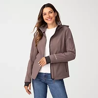 Free Country Womens Water Resistant Easy-on + Easy-off Lightweight Softshell Jacket