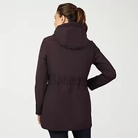 Free Country Womens Hooded Water Resistant Easy-on + Easy-off Lightweight Softshell Jacket