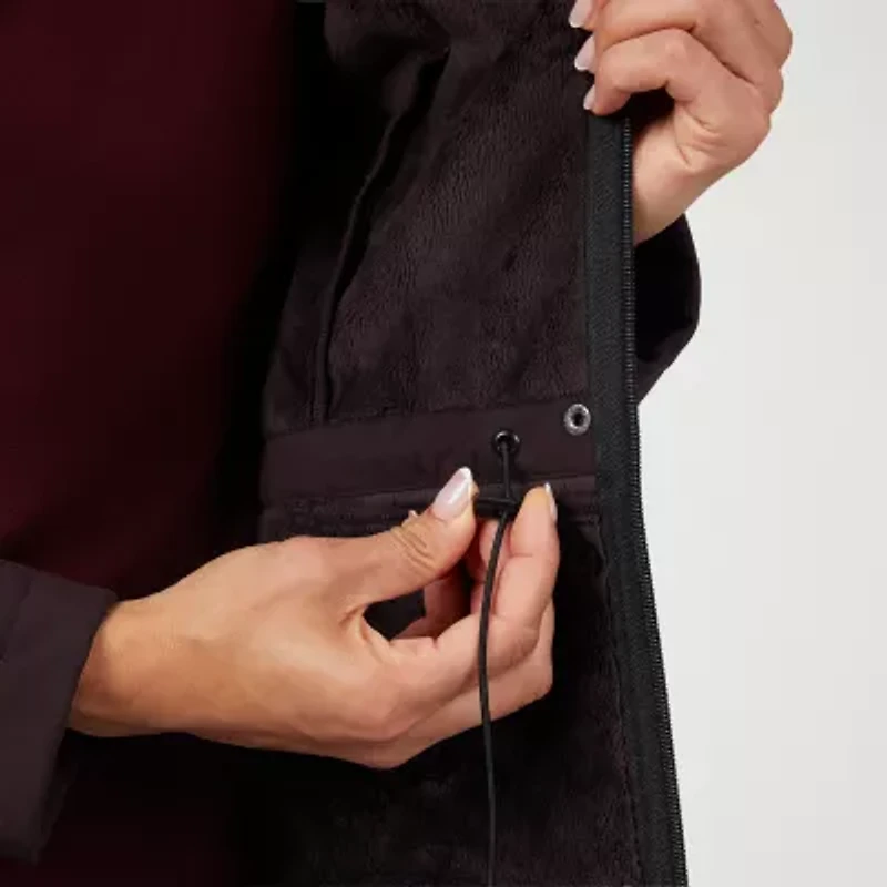 Free Country Womens Hooded Water Resistant Easy-on + Easy-off Lightweight Softshell Jacket