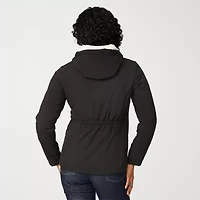 Free Country Womens Hooded Water Resistant Easy-on + Easy-off Lightweight Softshell Jacket