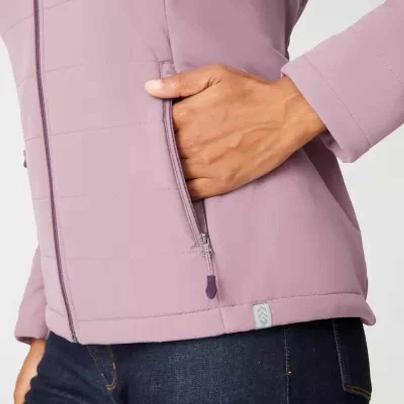 Free Country Womens Hooded Water Resistant Midweight Softshell Jacket