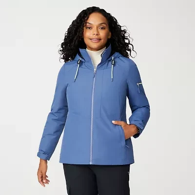 Free Country Womens Hooded Water Resistant Wind Heavyweight System Jacket