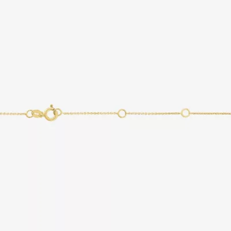 Heart (Gh / Si2 I1) Womens 1/ CT. T.W. Lab Grown White Diamond 10K Gold Heart 16 Inch Pendant Necklace