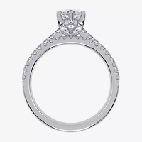 H-I / Si2-I1) Womens 1 1/2 CT. T.W. Lab Grown White Diamond 10K Gold Marquise Side Stone Bridal Set
