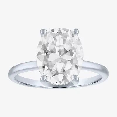 Signature By Modern Bride Womens 4 1/7 Ct. T.W. Lab Grown White Diamond 14K Gold Oval Engagement Ring