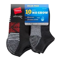 Hanes Little & Big Kid Boys Multi-Pack 10 Pair No Show Socks