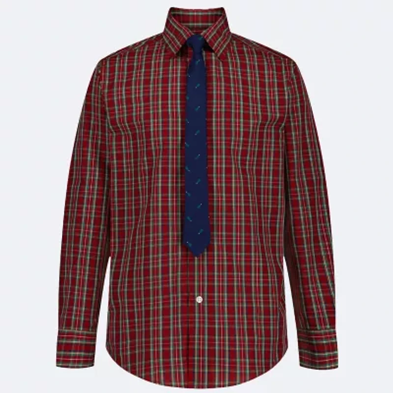 TFW Little & Big Kid Boys Long Sleeve Point Collar Shirt + Tie Set