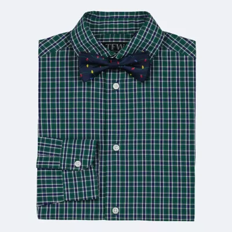TFW Little & Big Kid Boys Long Sleeve Point Collar Shirt + Tie Set