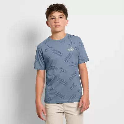PUMA Big Kid Boys Crew Neck Short Sleeve Graphic T-Shirt