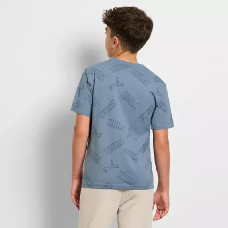 PUMA Big Kid Boys Crew Neck Short Sleeve Graphic T-Shirt