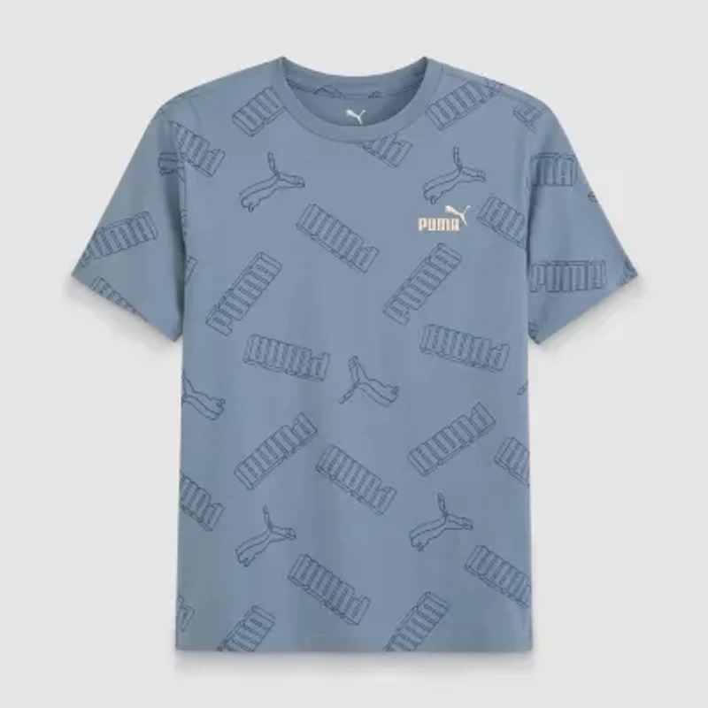 PUMA Big Kid Boys Crew Neck Short Sleeve Graphic T-Shirt