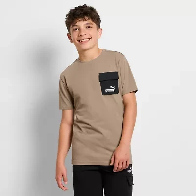 PUMA Big Kid Boys Crew Neck Short Sleeve Graphic T-Shirt