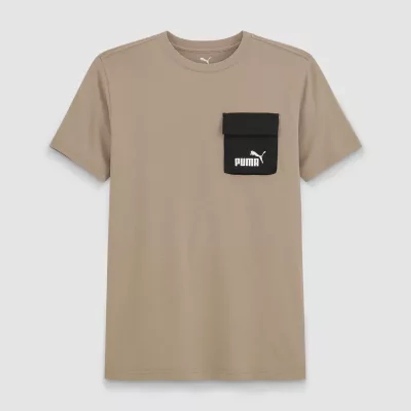 PUMA Big Kid Boys Crew Neck Short Sleeve Graphic T-Shirt
