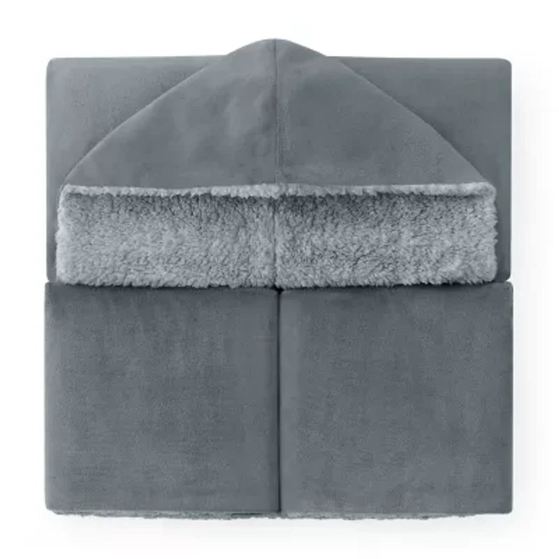 Bearpaw Hooded Sherpa Wearable Throw