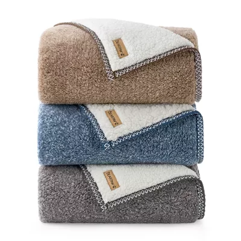 Bearpaw Campton Washable Sherpa Throw