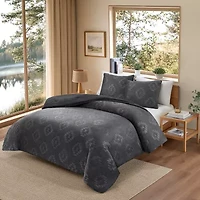 Bearpaw Kingvale Flannel Embossed 3-pc. Comforter Set