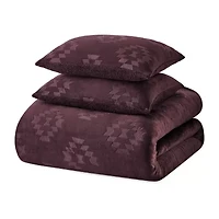Bearpaw Kingvale Flannel Embossed 3-pc. Comforter Set
