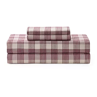 Bearpaw Herringbone Polyester Flannel Sheet Set