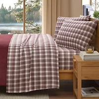 Bearpaw Herringbone Polyester Flannel Sheet Set