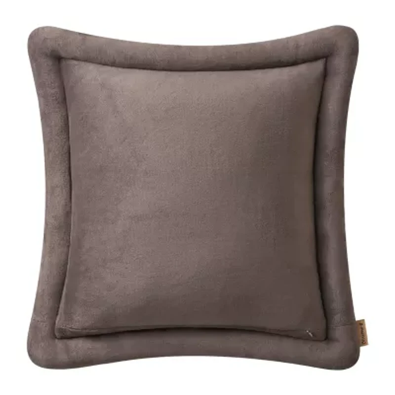 Bearpaw Mabel Coco Plush Square Throw Pillow