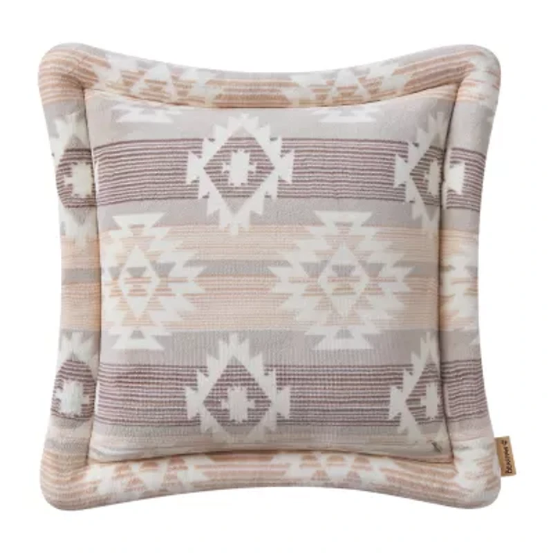 Bearpaw Mabel Coco Plush Square Throw Pillow