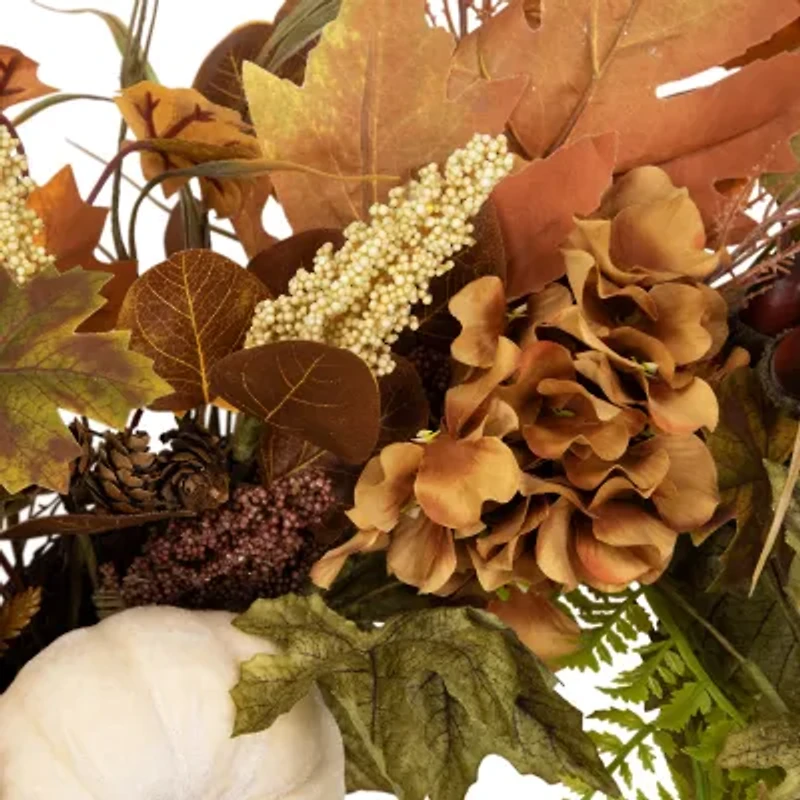 Northlight Pumpkins And Leaves Wreath