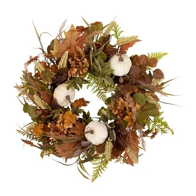 Northlight Pumpkins And Leaves Wreath