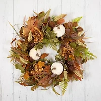 Northlight Pumpkins And Leaves Wreath