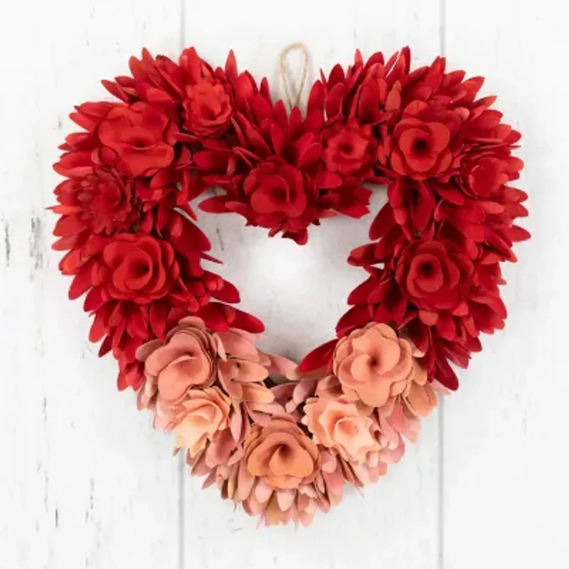 Northlight Vday Floral Wreath