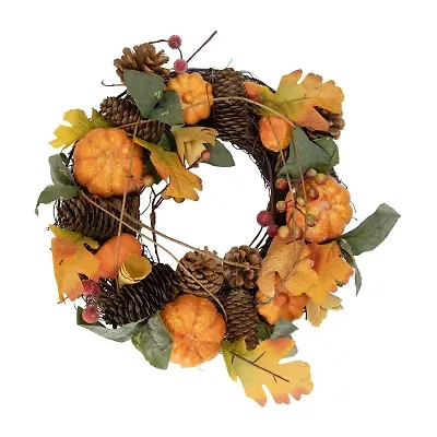 Northlight Pumpkin And Pinecone Wreath