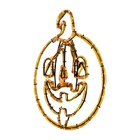 Northlight 18" Orange Jack O Lantern 4 Function Led Lighted Halloween Window Decor
