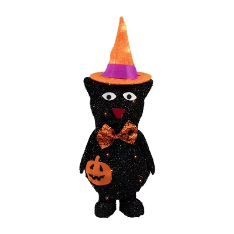 Northlight Cat In Witch Hat Halloween Yard Art