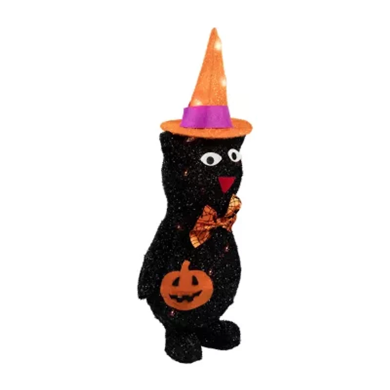 Northlight Cat In Witch Hat Halloween Yard Art
