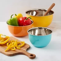 Infuse Stainless Steel 3-pc. Nesting Mixing Bowl Set