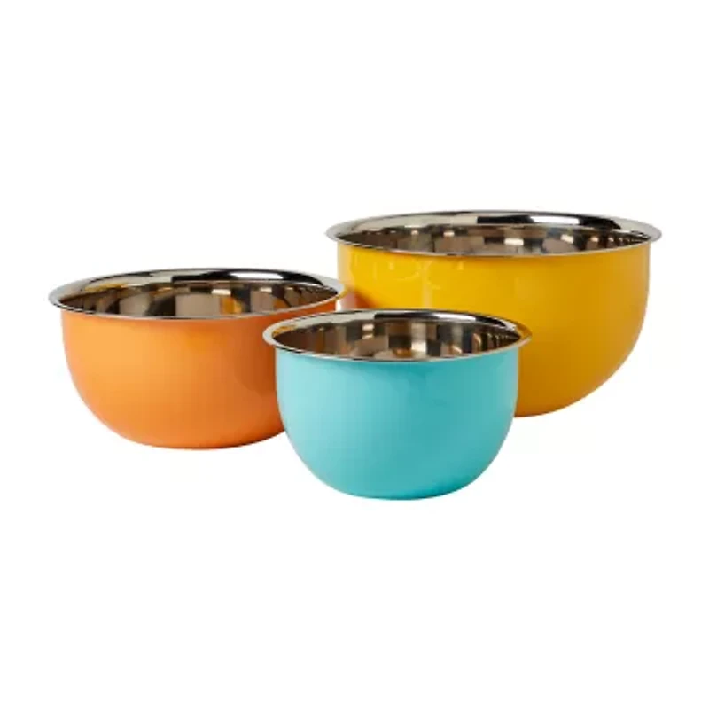Infuse Stainless Steel 3-pc. Nesting Mixing Bowl Set