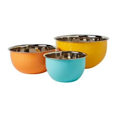 Infuse Stainless Steel 3-pc. Nesting Mixing Bowl Set