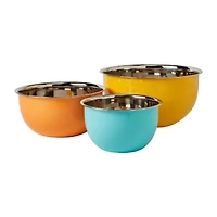 Infuse Stainless Steel 3-pc. Nesting Mixing Bowl Set