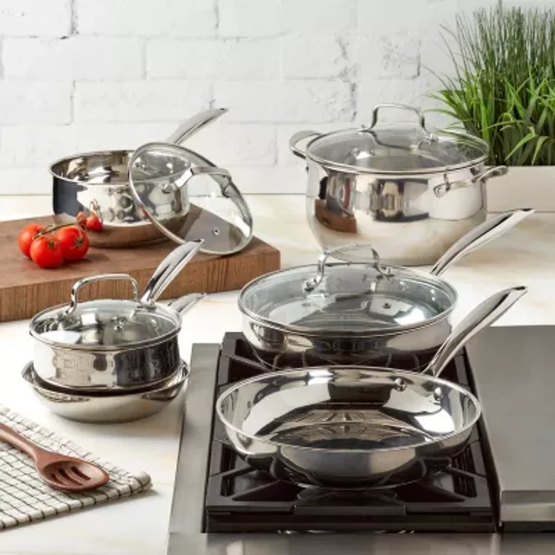 Denmark Stainless Steel 10-pc. Cookware Set