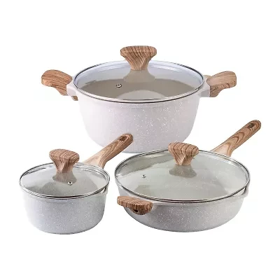Country Kitchen 6-pc. Durable Non-Stick Speckled Cookware Set