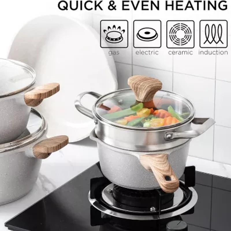 Country Kitchen 15-pc. Durable Non-Stick Cookware Set