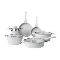 Country Kitchen 11-pc. Durable Non-Stick Diamond Cookware Set