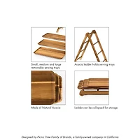 Picnic Time Wood Tiered Server