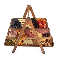 Picnic Time Wood Tiered Server