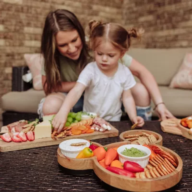 Picnic Time 4-pc. Wood Serving Tray