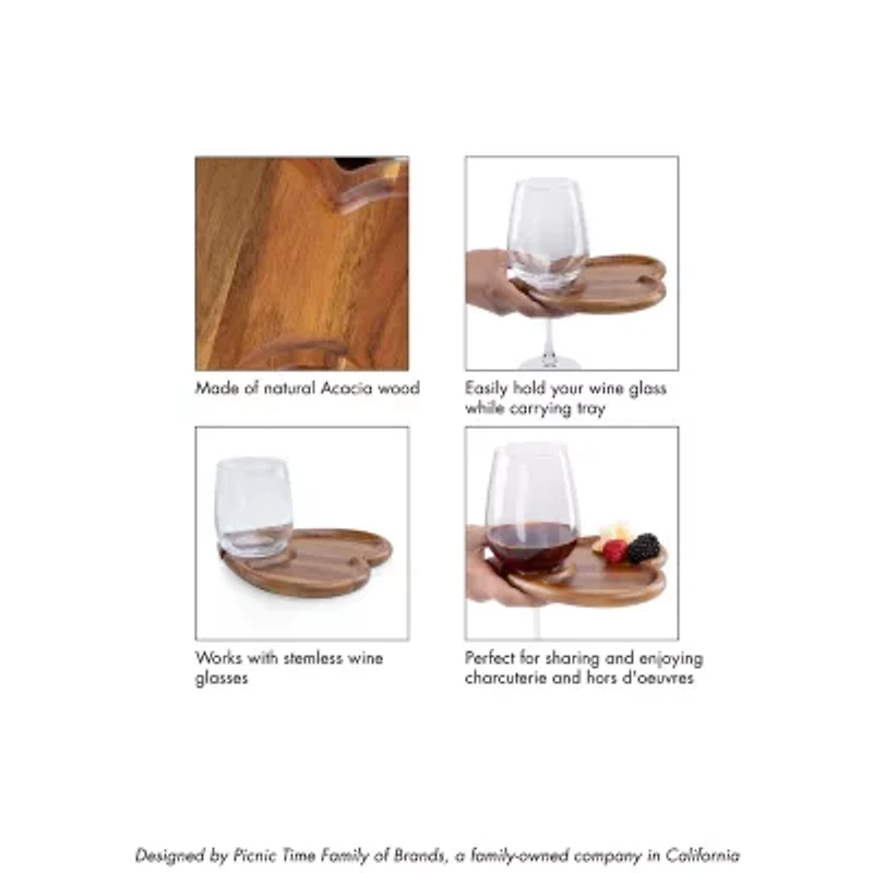Picnic Time Wood Appetizer Plate