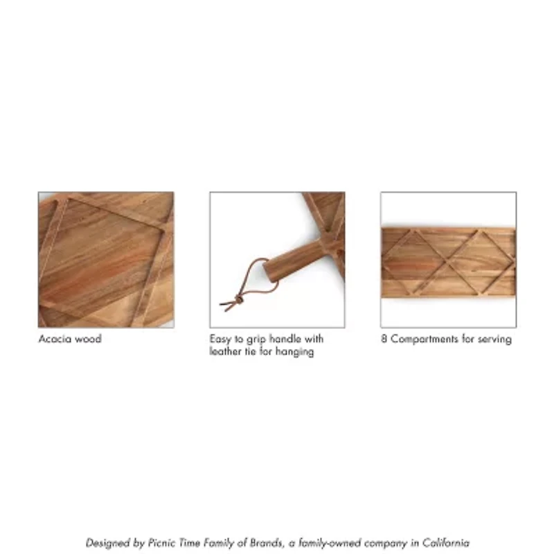 Picnic Time 4-pc. Wood Serving Tray