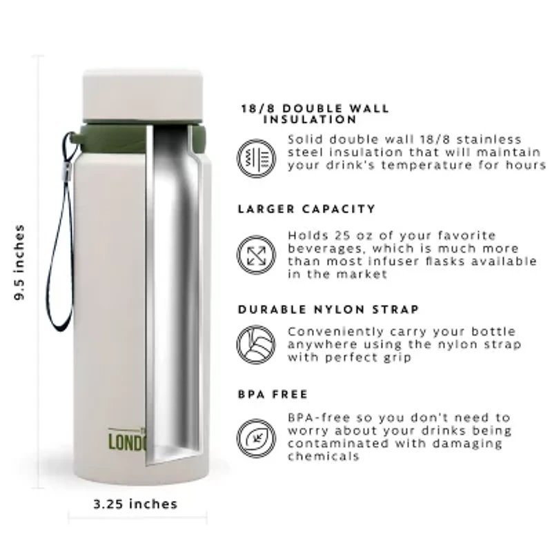 London Sip 25-oz. Water Bottle Tea Infuser