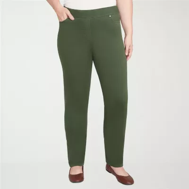 Alfred Dunner Mount Laurel Womens Straight Pull-On Pant